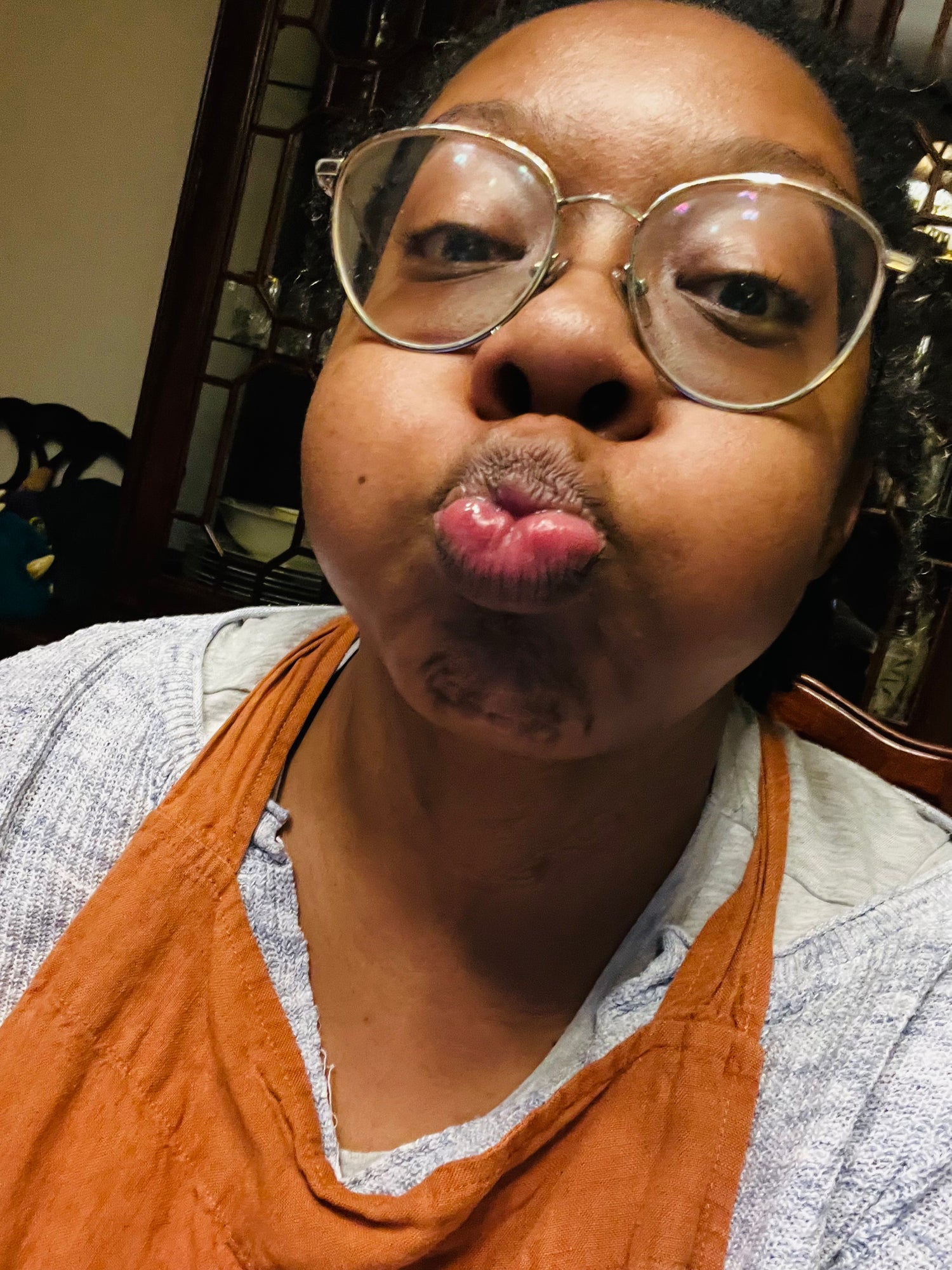 Ghxstie, the artist, making a face.
